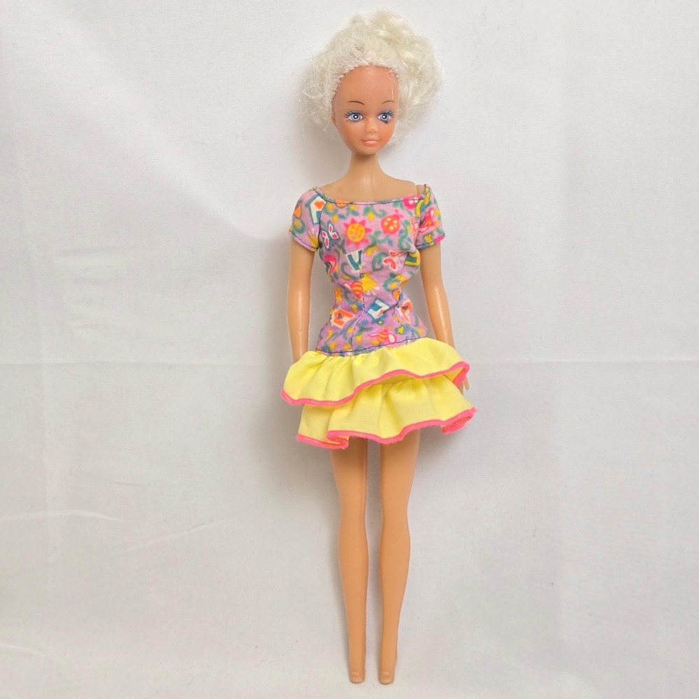 Totsy Toys Clone Fashion Doll, Platinum Blonde Blue Eyes, 11", Vintage